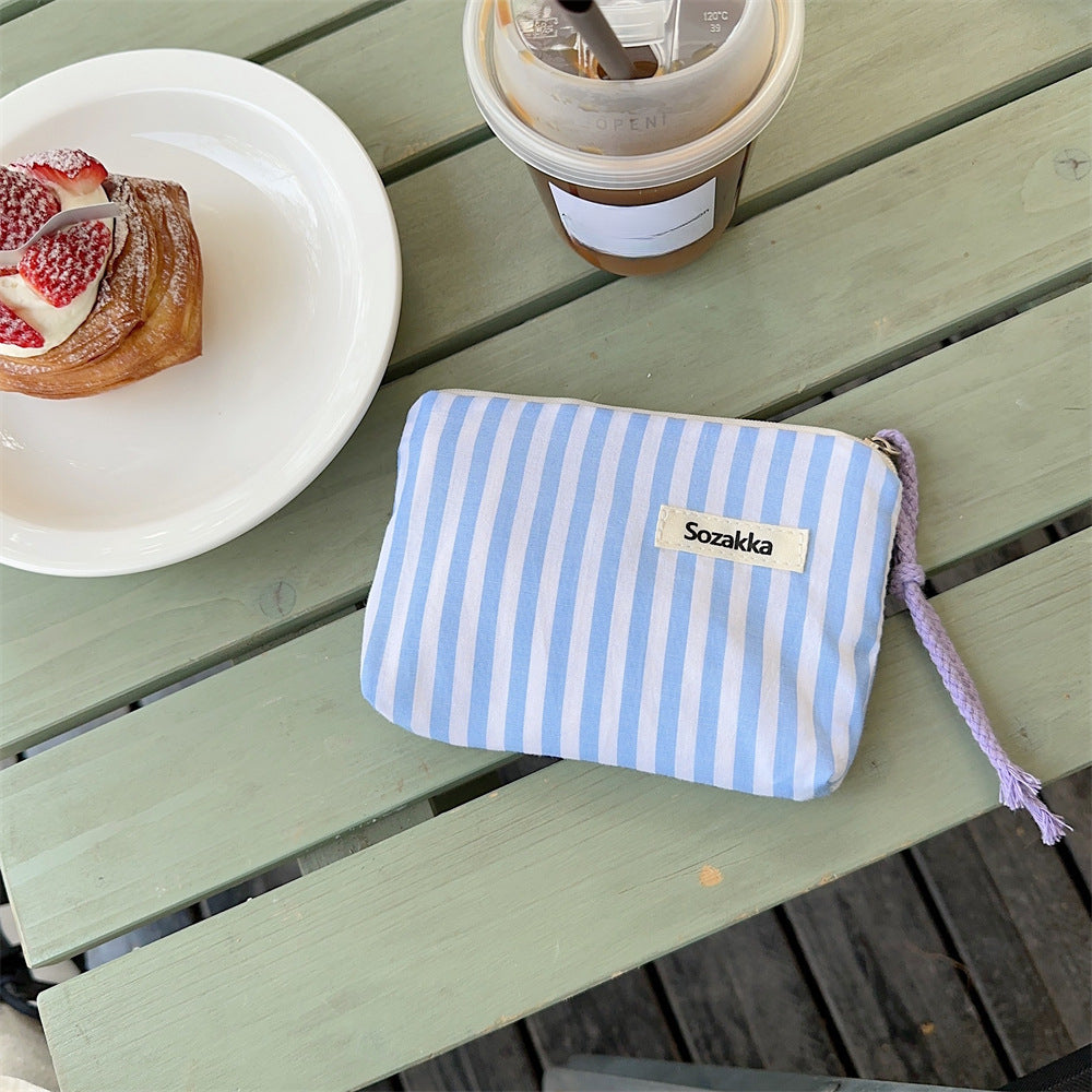 Mini Makeup Bag Canvas Cosmetic Pouch