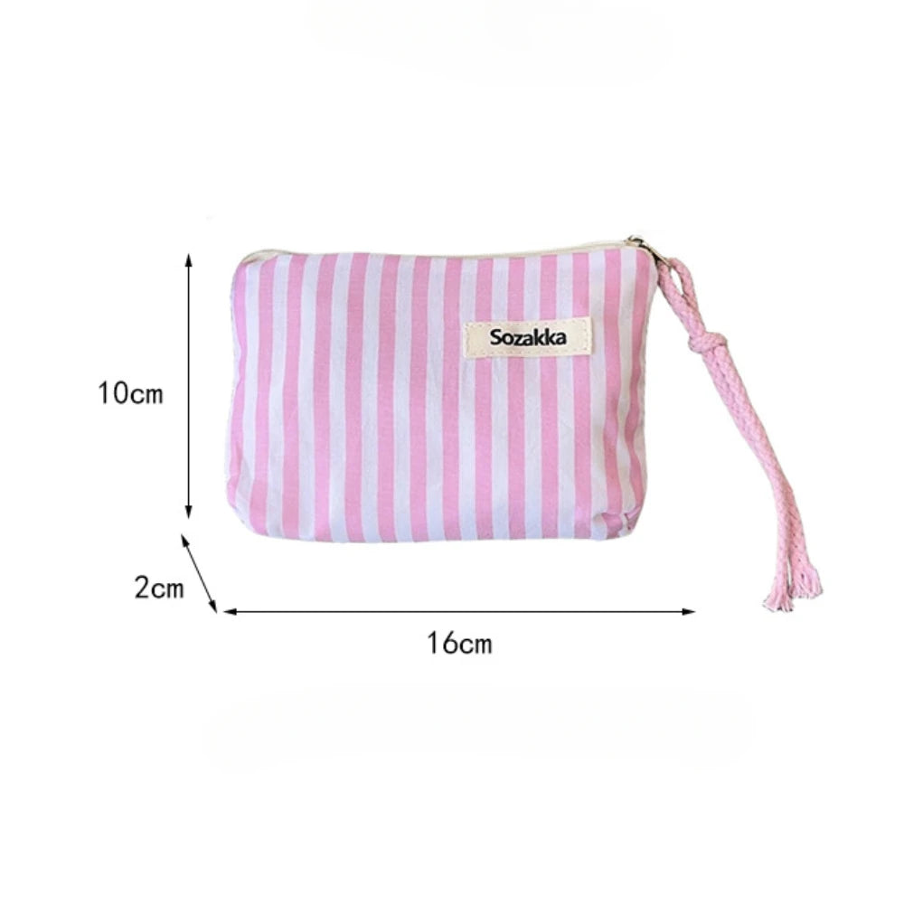 Mini Makeup Bag Canvas Cosmetic Pouch